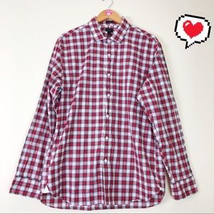 J Crew Mens Button Up Plaid Shirt Size XL B68